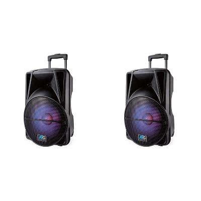 ATG Audio 15" and 12" Portable Bluetooth DJ Speaker Systems with RGB LED Lighting