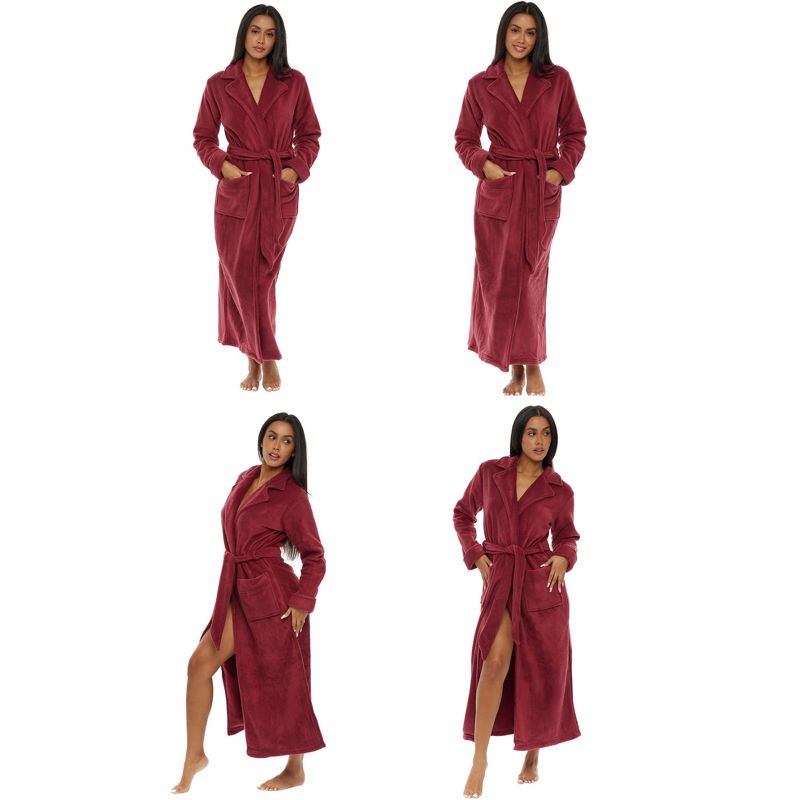 ADR Women's Country Ranch Robe,  Durable Warm No Pill Fleece, Anti Pill Bathrobe, House Coat, 3 of 4