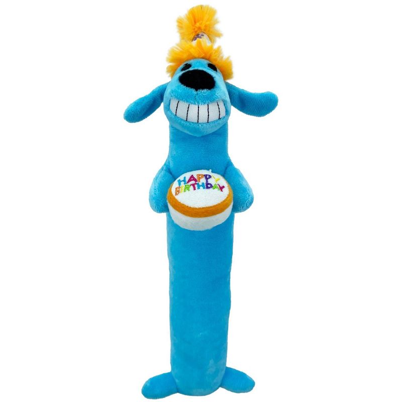 Multipet Party Loofa Dog Toy - Blue - 12&#34;, 1 of 4