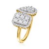 Ross-Simons 1.10 ct. t.w. Diamond Toi Et Moi Ring in 18kt Gold Over Sterling - 3 of 4