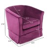 Christopher Knight Home Cecilia Modern Swivel 28.75" Barrel Club Chair - 3 of 4