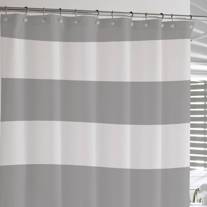 Stripe Shower Curtain Gray - Cassadecor, 2 of 6