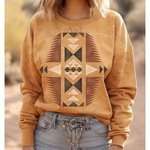 Women's Wo's Aztec Sweatshirt - Hrt & Luv - 1 of 1