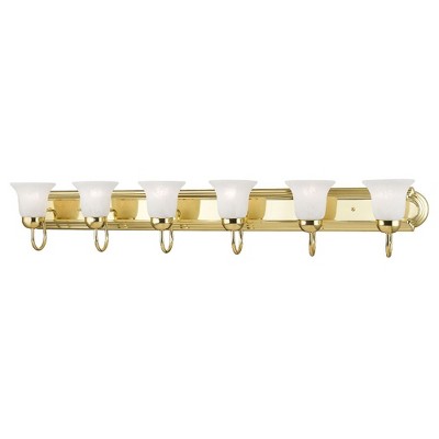 Livex Lighting Riviera 6 - Light Vanity in  Polished Brass