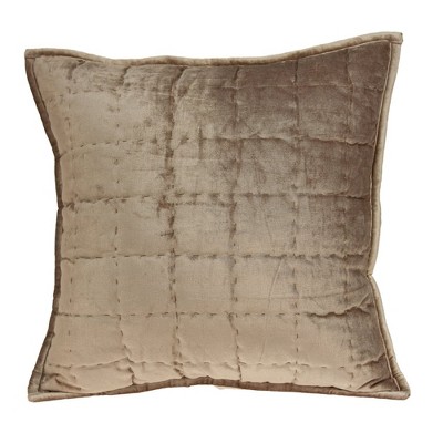 Parkland Collection,Byblo Taupe Solid Quilted Throw Pillow