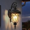 HANPURE 23'' Classic Black Outdoor Wall Lantern, Vintage Sconce with Bubble Glass, Weatherproof Exterior Light for Porch, Patio, Entryway - 4 of 4