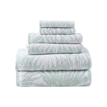 6pc Cotton Jacquard Bath Towel Set Orange : Target
