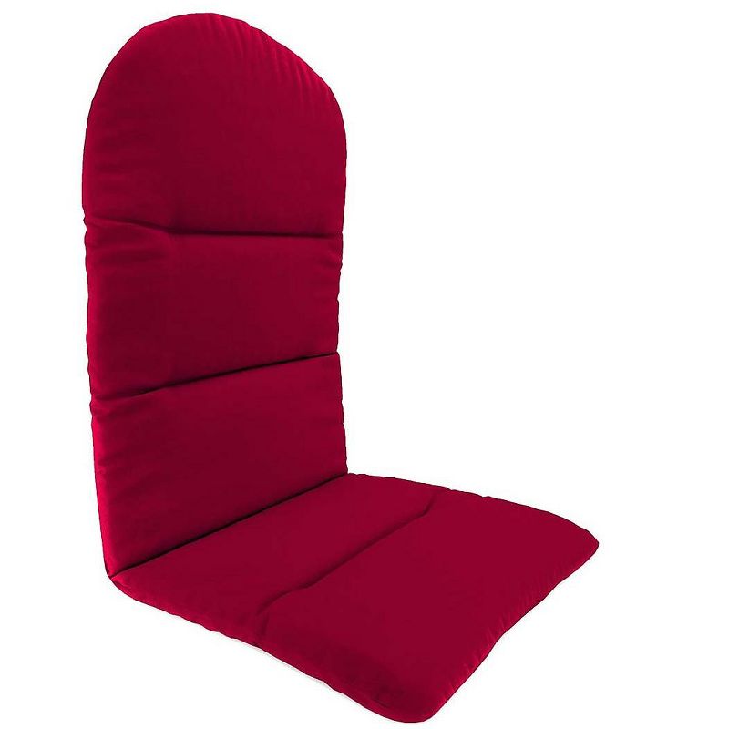 Plow & Hearth - Polyester Classic Outdoor Adirondack Cushion, 49"x 20.5"x 2.5"with hinge 18" from bottom, Barn Red, 1 of 3