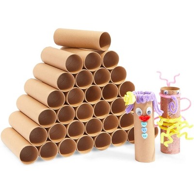 Bright Creations 36-Pack Brown Cardboard Tubes for Arts and Crafts, DIY Craft Paper Roll (1.6 x 5.9 in)