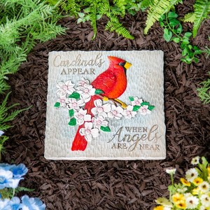 Evergreen 10.5" Garden Stone, Cardinals Appear when Angels are Near - 1 of 4