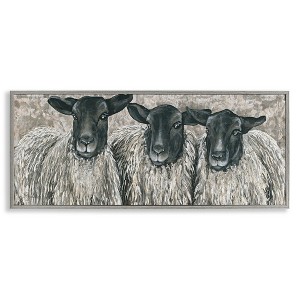 Stupell Industries Three Sheep Trio Portrait, 30" x 13" - 1 of 4