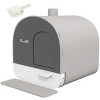 Covered Cat Litter Box with Lid and Tray for Indoor Cats Enclosed Hooded Design with Scoop Mat and Odor Filter - LAOTIES - 4 of 4