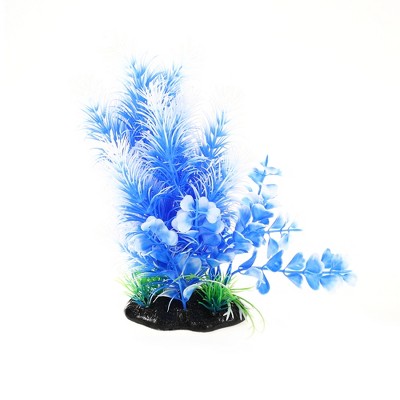 Unique Bargains Aquarium Plants Decorations Artificial Aquatic Plant Blue 1 Pcs