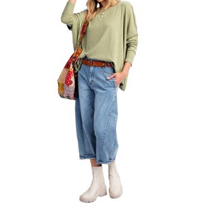 Women's Oversized Knit Top - Easel - 1 of 2
