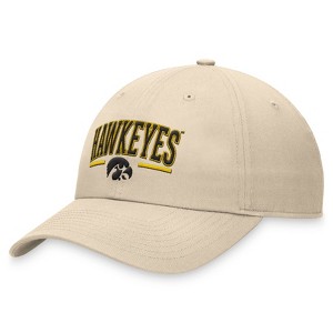 NCAA Iowa Hawkeyes Unstructured Washed Cotton Twill Hat - Natural - 1 of 4