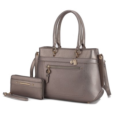 MKF Collection Gardenia Vegan Leather Women’s Tote Bag & Wallet by Mia K