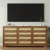 12 Drawer Dresser for Bedroom, Modern Rattan Chest of Drawers, Wood Storage Organizer with Drawers and Handles, for Nursery, Entryway, Living Room - 3 of 4