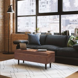 Blanchette Mid Century Square Storage Ottoman - WyndenHall - 1 of 4