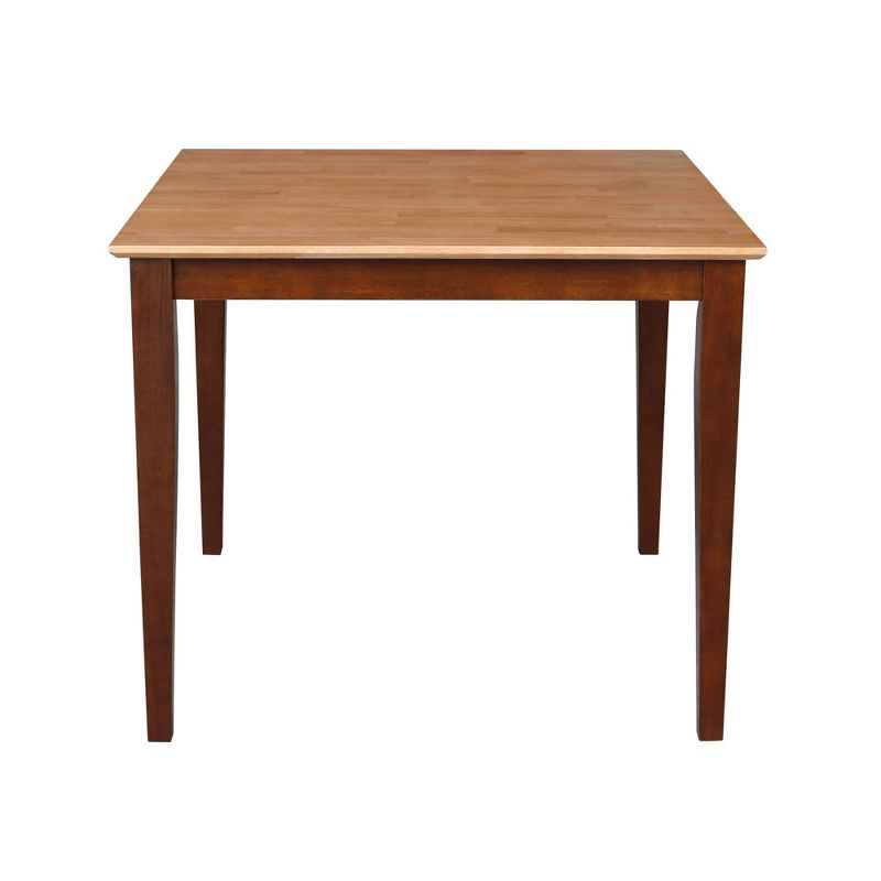36" Square Solid Wood Top Table with Shaker Legs - International Concepts, 3 of 10