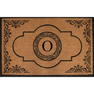 A1HC Non Slip Rubber and Natural Coir Doormat for Outdoor Entrance Front Door Mat 30x48 Monogrammed - 1 of 4