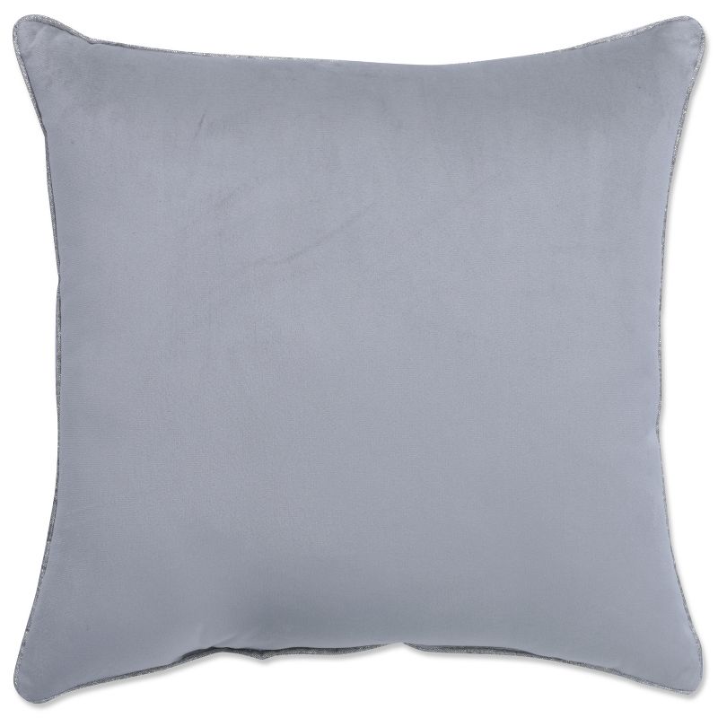 16.5&#34;x16.5&#34; Indoor Christmas &#39;Velvet Ornaments&#39; Gray Square Throw Pillow  - Pillow Perfect, 3 of 8