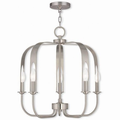 Livex Lighting Addison 5 - Light Chandelier in  Brushed Nickel