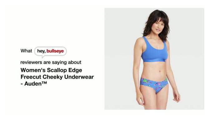 Women's Scallop Edge Freecut Cheeky Underwear - Auden™, 2 of 7, play video