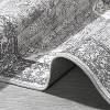2x6 FT Washable Vintage Runner Rug,Non-Slip Low Pile Boho Printed Carpet, Distressed Soft Thin Throw Rug, Grey - 3 of 4