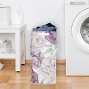 Sweet Jojo Designs Girl Foldable Laundry Hamper with Handles Peony Floral Garden Lavender Purple and Ivory - 3 of 4