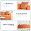 104" Curved Modular Sectional Sofa in Chenille Fabric Modern Minimalist Design Compressed No Assembly Required - 3 of 4