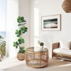 Fiddle Leaf Fig Artificial Tree with White Planter, 5ft Faux Plants with Moss, Fake Rubber Tall Floor Plant in Pot, Artificial Trees for Home Office - 2 of 4