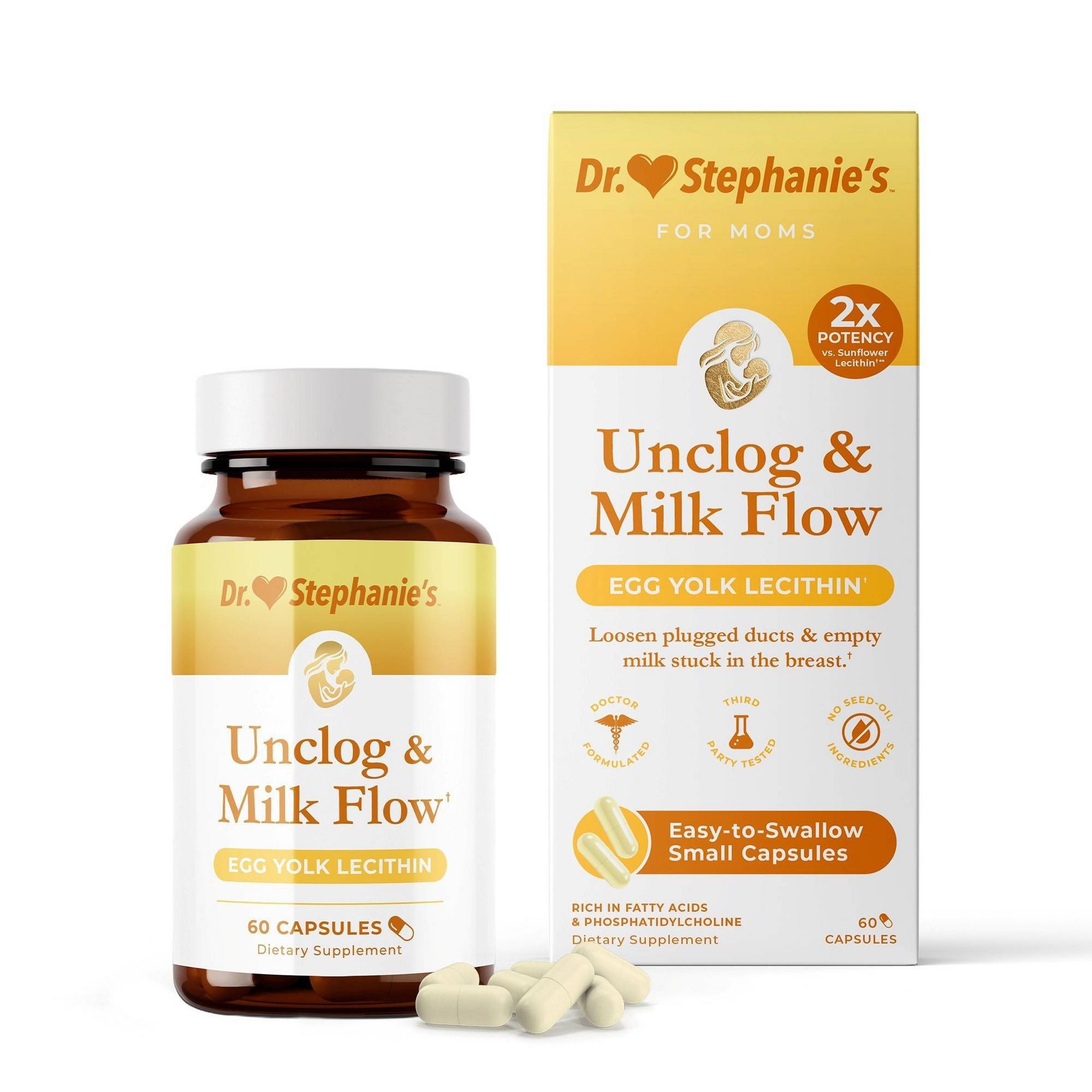 Dr. Stephanie's Egg Lecithin Supplement for Breastfeeding Moms - 60ct