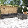vidaXL Garden Lounge Set Grey PE rattan Large Modular - 2 of 4