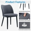 Dining Chairs Set of 2,Upholstered Velvet Dining Room Side Chairs, Chair for Dining Table with Padded Seat and Wood Legs-Modern Dining Chairs - 3 of 4