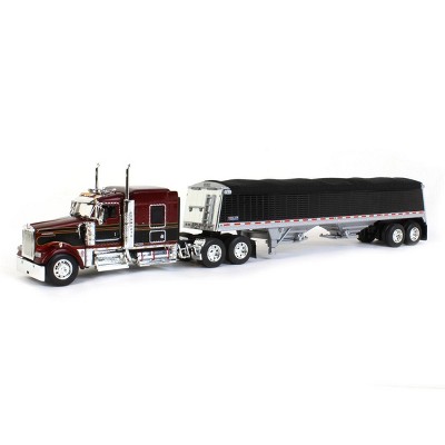 First Gear Dcp 1/64 Burgundy Kenworth W900l W/ Wilson Commander Grain ...