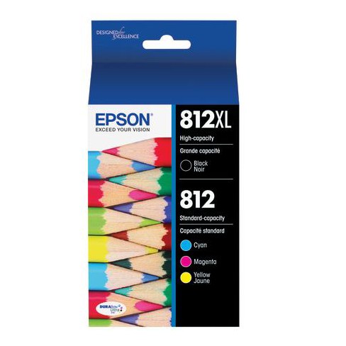Epson T812 High Capacity Black And Standard Capacity Color Combo Ink ...