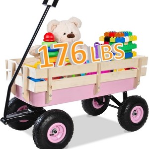 RISOKEYS Kids Wagon,with Removable Wooden Side Panels - Pet Wagon,Foldable Design,176lbs Capacity for Toys,Snacks and Outdoor Adventures - 1 of 4