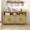Lyngins Sideboard Buffet Cabinets with Power Outlets,USB Ports,Shelves,Half-Open Coffee Bar Cabinets,Credenzas for Kitchen,Entryway - 2 of 4