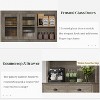GustoWave 5-door Kitchen Pantry Cabinet, 71" Tall Storage Pantry with Microwave Stand, Modern Kitchen Hutch Cabinet, Rustic Grey - 4 of 4