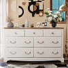 Vintage 7 Drawers Dresser, 54" Wide Wood Rustic Chset of Drawers for Bedroom, Living Room,Hallway - 2 of 4