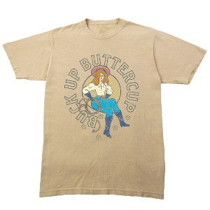 Western Cowgirl Buck Up Buttercup Crew Neck Short Sleeve Pelican Unisex Adult T-shirt - 1 of 4