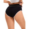 INSPIRE CHIC Women's Stretch Breathable Contrast Color Briefs 5 Pcs - 2 of 4