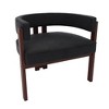 NicBex Modern Accent Chair,Teddy Upholstered Living Room Chair with Open Back,Set of 2 Barrel Dining Chair for Dining Room/Bedroom - 2 of 4
