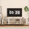 Angel Sar 75'' Fluted TV Stand with 3 Cabinets, Modern Media Console with Metal Handles and Legs, White Entertainment Center, White - 2 of 4