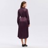 Women's Long Sleeve Belted Satin Midi Shirtdress - A New Day™ - 2 of 3