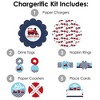 Big Dot of Happiness Railroad Party Crossing - Steam Train Birthday Party or Baby Shower Paper Charger & Table Decorations Chargerific Kit for 8 - 3 of 4