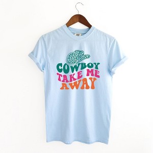 Simply Sage Market Women's Cowboy Take Me Away Hat Short Sleeve Garment Dyed Tee - 1 of 2