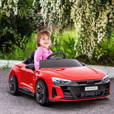 Red 12-Volt Battery Powered Ride-On Car with Remote Control