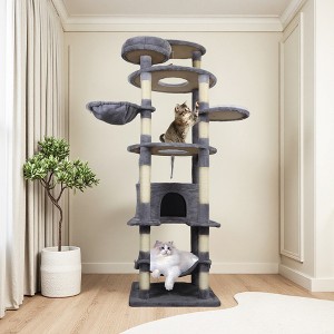 Whisen 78" Cat Tree Tower with Large Condo, Sisal Scratching Post, Hammock & Top Platform - 1 of 4