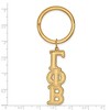 Black Bow Jewelry 14k Yellow Gold Plated Sterling Silver Gamma Phi Beta Greek Life Key Chain - 2 of 3